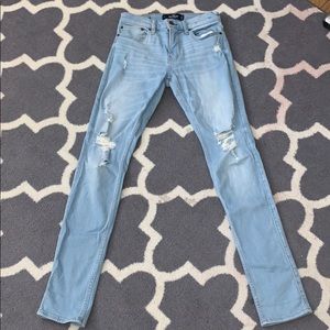 hollister stacked skinny ripped men’s jeans